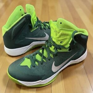 Nike Hyperdunk Basketball Shoes Green Gray Men’s Size 10.5 Athletic Sneakers